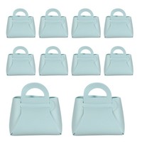 Geschenkboxen Aus Pu-Leder Mit Griffen,11,9 X 6,1 X 12,7 Cm,Hellblau,10 StüCk