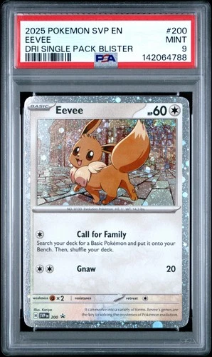 4788 Eevee 2025 Pokemon Destined Rivals Single Blister Promo - SVP EN #200 PSA 9
