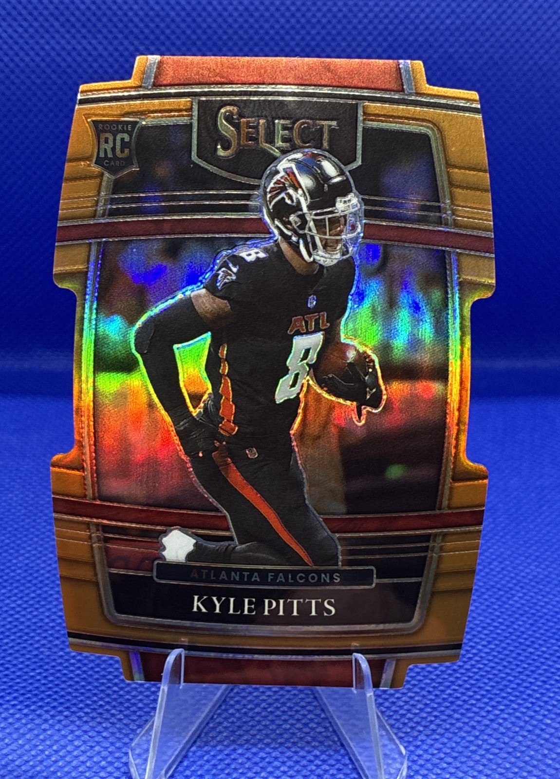 2021 Panini Select - Concourse Kyle Pitts #46 Orange Prizm Die-Cut /249 (RC)