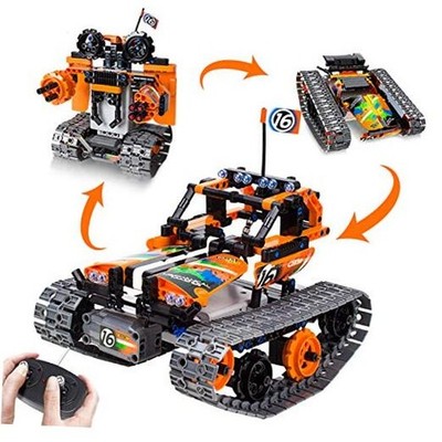 3-in-1 STEM Remote Control Building Kits - Tracked Car/Robot/Tank - 2.4Ghz 