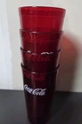 Brand New Vintage Style Pizza Hut Lot of 4 20oz Red Plastic Coca Cola Soda Cups