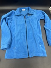 Columbia Fleece Jacket Full Zip Youth 14/16 Blue Black Outdoors
