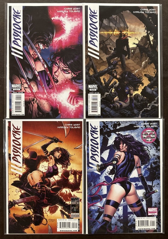 Psylocke 1 2 3 4 Lot Complete Near Mint NM Marvel 2010