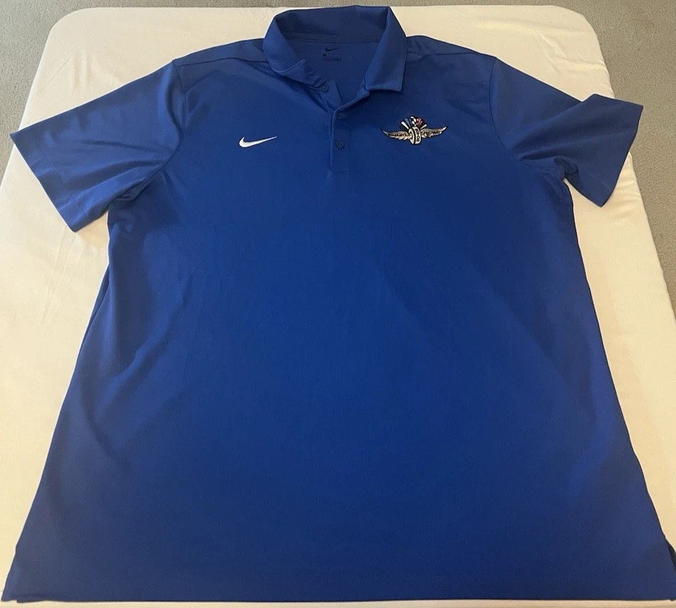 Indianapolis Motor Speedway Nike Polo Indy 500 Carreras Golf Camisa Azul Adulto XL Foto 2 de 4