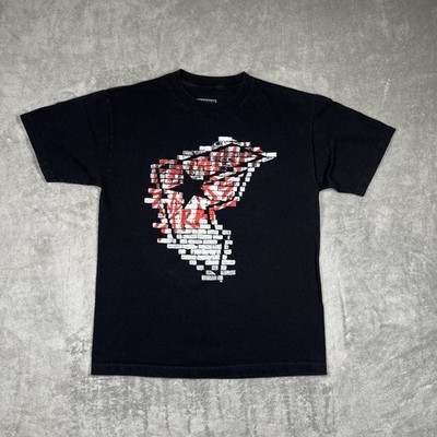 Famous Stars & Strap Shirt Men s Medium F Logo Graphic Graffiti Brick Wall