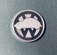 Vw Half Troy Oz Silver Volkswagen Beetle Rare .999 Pure Silver Coin 12
