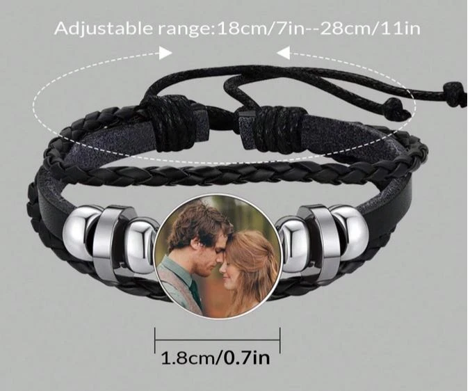 Johnny Hallyday Bracelet photo personnalisé, pour hommes et femmes. - Photo 4/4