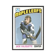 1976 O-Pee-Chee Jack Valiquette RC Toronto Maple Leafs #294