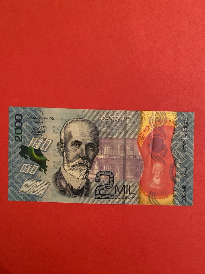 Un Billete De 2,000 Colones De Costa Rica Año 2000 Usado $25.00 - Image 2 of 4