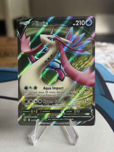 Milotic V (Full Art) - 179/192 - SWSH Rebel Clash Holo Rare Pokémon Card - MINT