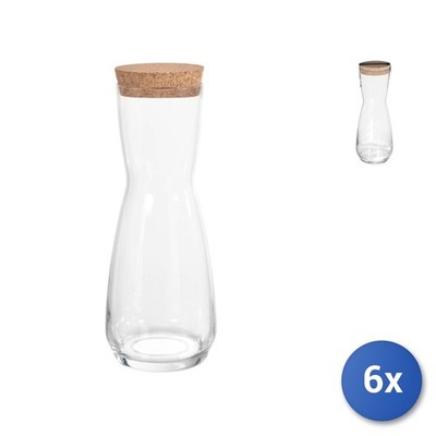 6x Glaskrüge Modell Ensemble mit Korkdeckel von lt 1