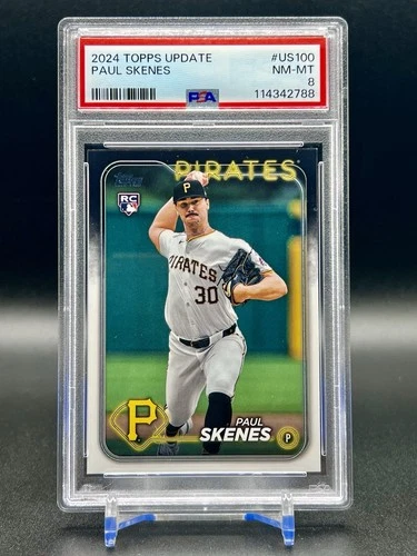 2024 Topps Update Paul Skenes rookie card base PSA 8 #US100 ⚾️ 🔥