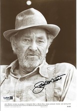 John McIntire REAL hand SIGNED 1982 Honkytonk Man Promo Photo JSA COA Autograph