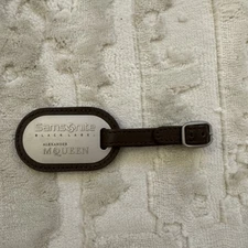 Samsonite Black Label Alexander McQueen Key Ring Fob Chain Luggage Tag Brown