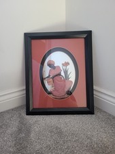 Vintage Afrocentric Framed Mirror Wall Art African Woman Cultural Home Decor 15x