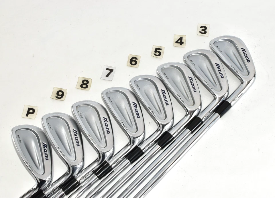 Mizuno MP-60 8p 3-4-5-6-7-8-9-Pw RH Golf Club Men Iron Set Regular NSPRO 950GH R - Image 2 of 4