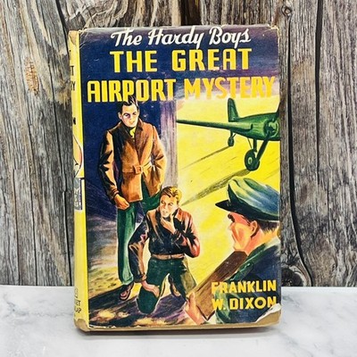 Vintage Hardy Boys Great Airport Mystery Franklin W Dixon HC DJ Grosset Dunlap