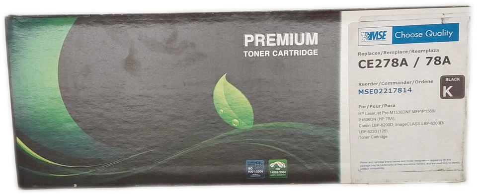 Compatible CE278A 78A Black Toner Cartridge for HP Canon Laser  - Image 3 of 4