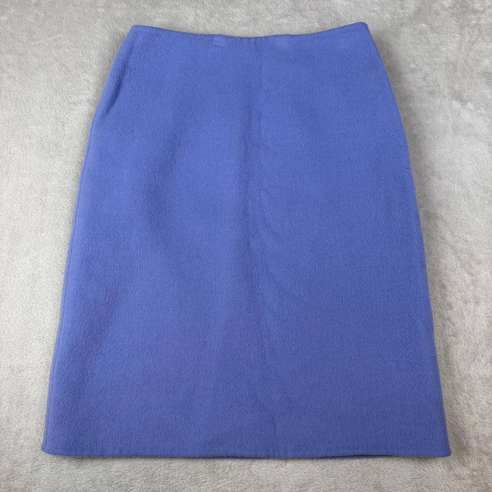 Ralph Lauren Collection Pencil Skirt Womens 6 Purple Wool Angora Cashmere READ - Image 4 of 4
