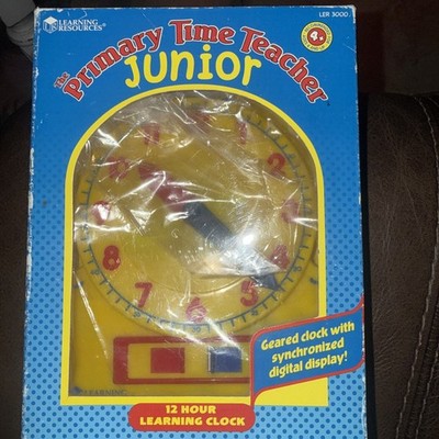 Two Way Teaching Clock Learn to tell Time Yellow Learning In Mind