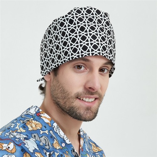 Womens/Mens Florals Printed Cap Scrub Hat/Cap Head Wear Adjustable Accessories - Picture 392 of 660