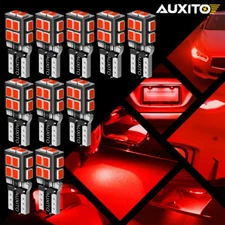 10pcs AUXITO Red T10 168 194 192 2825 LED Dome Map Wedge Light Bulbs Bright EAH