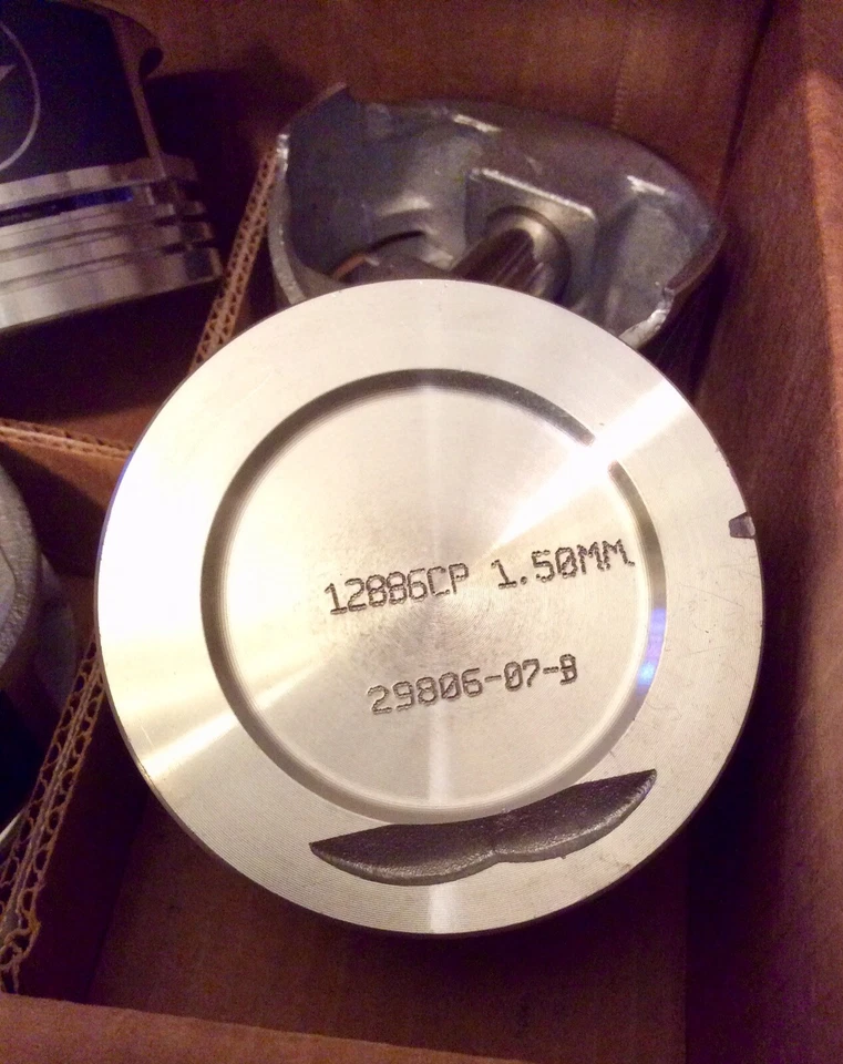 Juego de pistones fundidos Toyota L4 2,2 L potencia sellada 12886CP de 1,50 mm con pasadores y retenedores Foto 4 de 4
