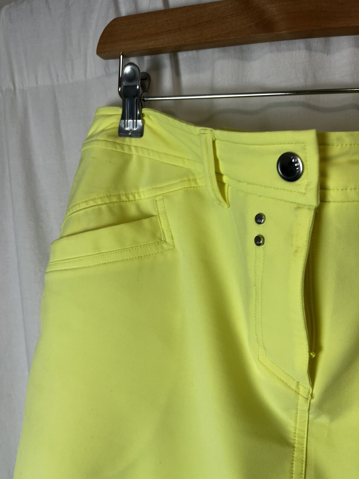 N-Vo By Lanctot Highlighter Yellow Golf Skort Mini Pocketed UK12 R247 | eBay
