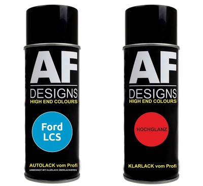 Spraydose für Ford LCS Lichtblau Basislack Klarlack Sprühdose 400ml