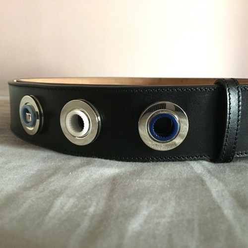AUTHENTIC CHRISTIAN DIOR BLACK LEATHER LADIES BELT - Picture 2 of 11
