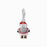 Thomas Sabo Charm AnhäNger Santa Claus Sterlingsilber Oranger Stein 2196-691-7