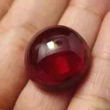 Certified A Natural 12.50 Ct Burmese Red Ruby Round Cabochon Loose Gemstone