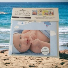 Hallmark Instant Mailable Scrapbook NEW Brag Book Baby Boy Sealed Blue Pastels