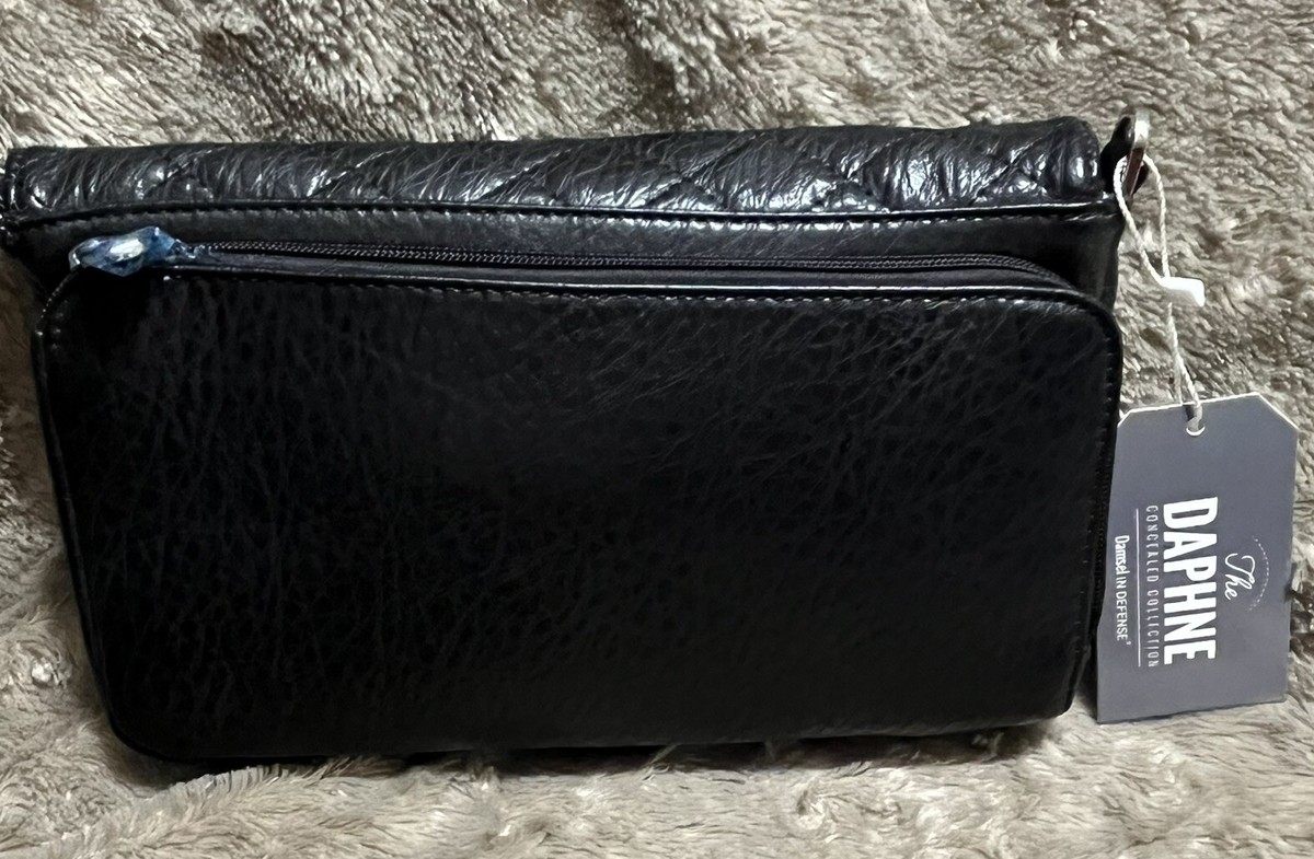 Pebbled Black Leather Damsel in Defense Concealed Carry backpack/purse Damsel in defense concealed carry bag | Mercari main image 4
