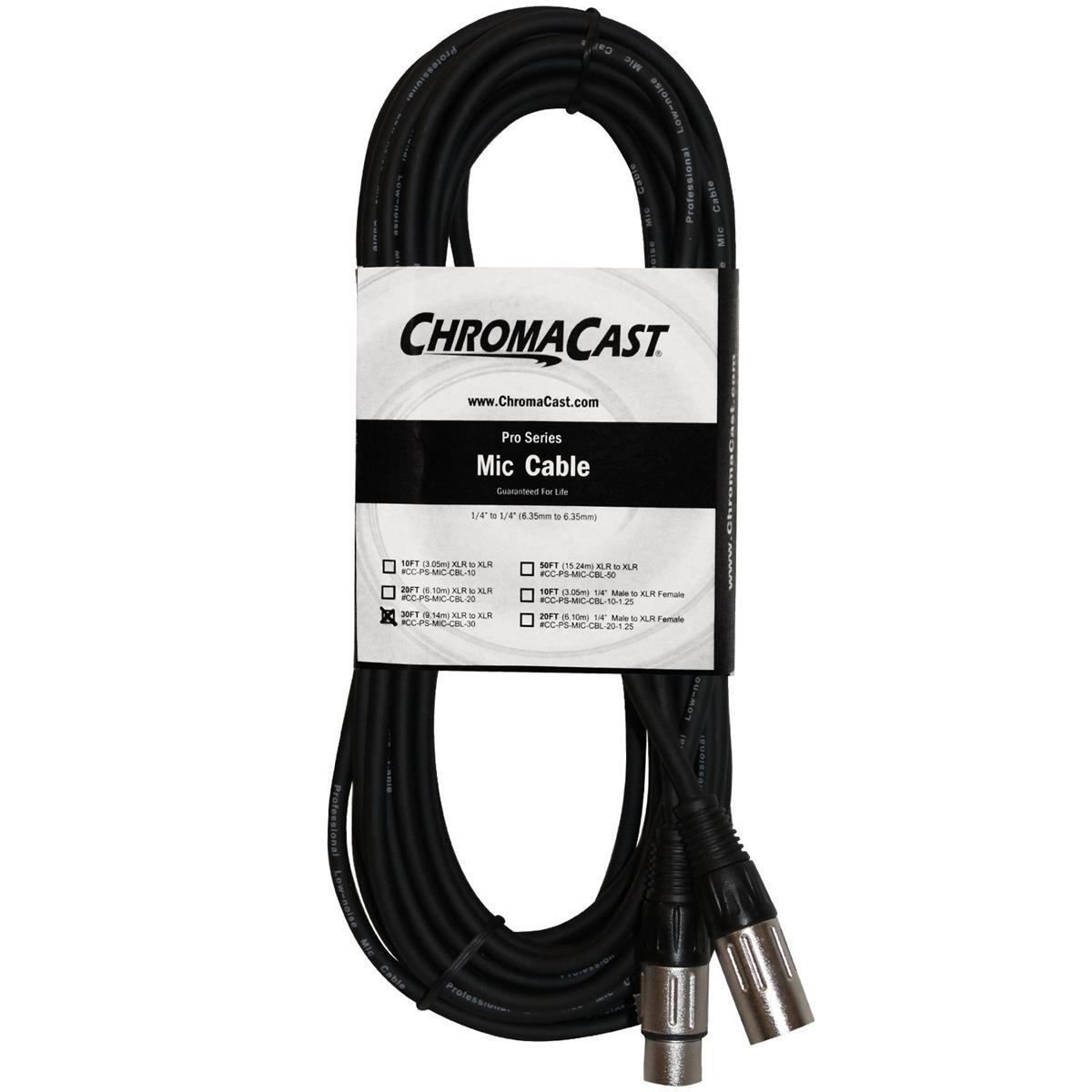 Микрофонный кабель ChromaCast Pro серии XLR-XLR, 30 #CC-PS-MIC-CBL-30