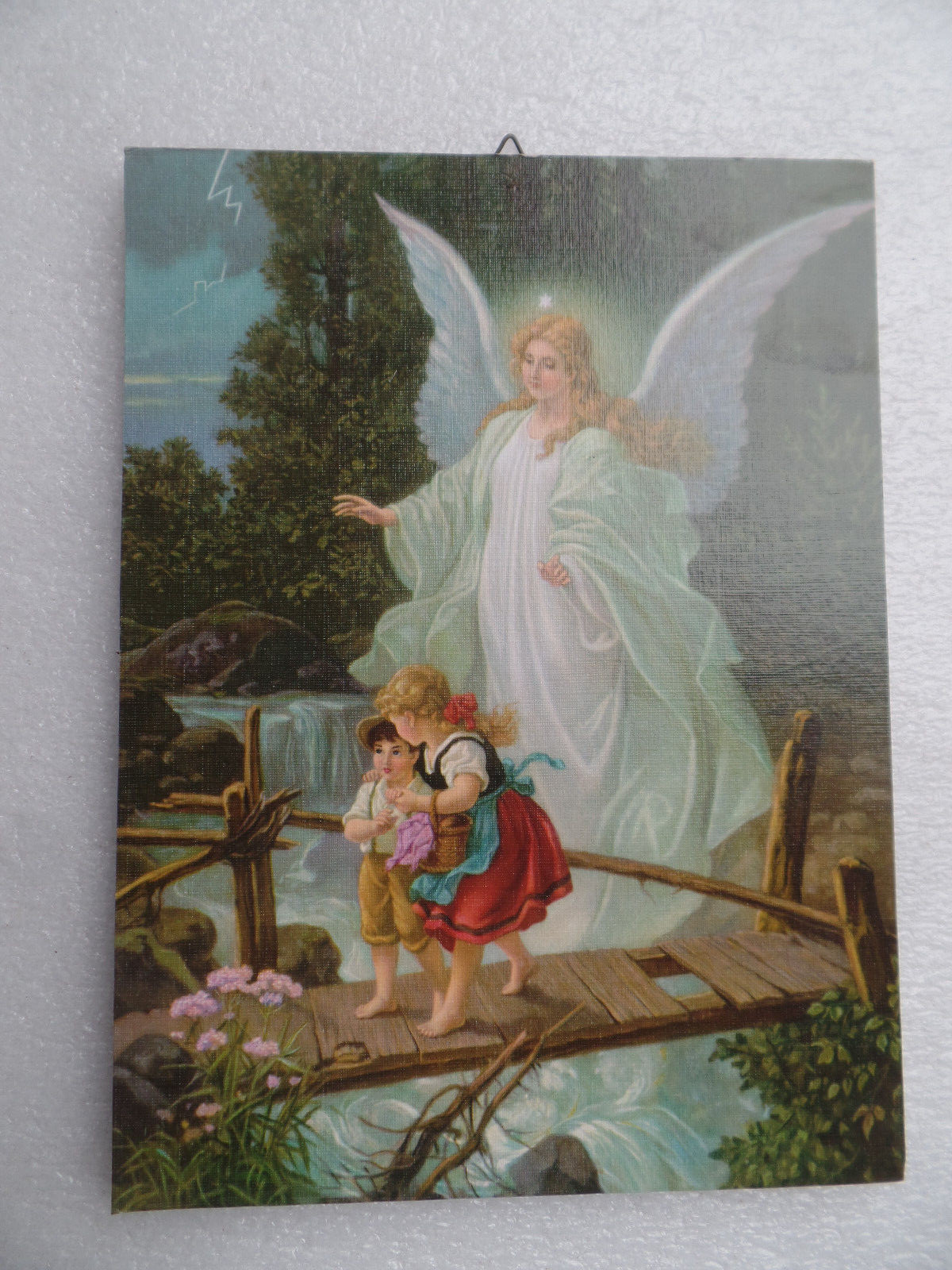 Schutzengelbild Nr 22 Wand Engel Bild Kinder Geschenk 25 x 18 cm Sonderpreis