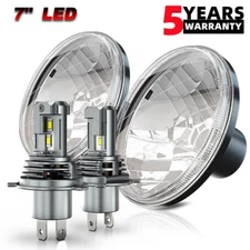 Pair 7" Inch Round LED Headlights Hi/Low Sealed Beam for Chevy Bel Air 1955-1957