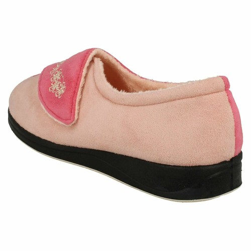 Pantuflas de gancho y correa de bucle para damas almohadillas ajuste ancho EE - Imagen 34 de 98