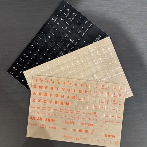 English Letters Keyboard Stickers Replacement Black White Multi Language AU - Picture 9 of 44