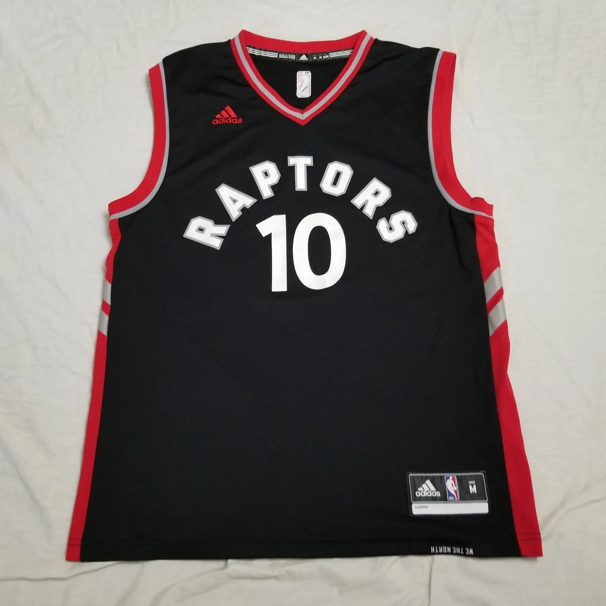 Adidas Toronto Raptors Demar Derozan Jersey Black #10 Men's Size  Medium