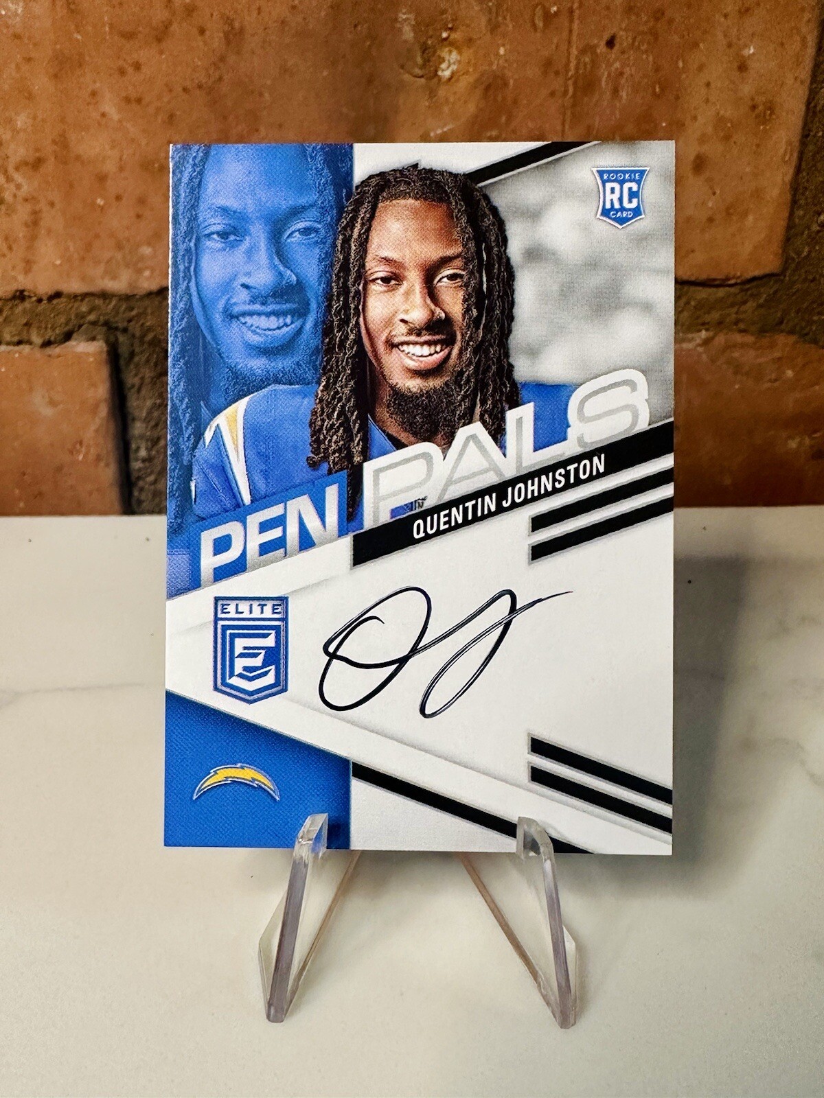 2023 Donruss Elite QUENTIN JOHNSTON Pen Pals ON-CARD AUTO SP ROOKIE Chargers📈