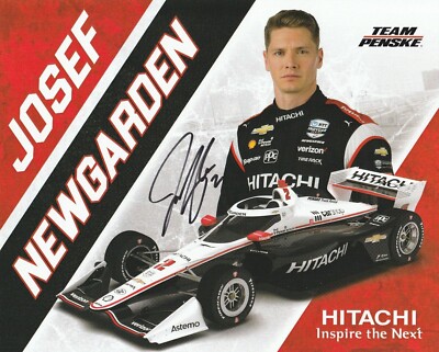 2022 JOSEF NEWGARDEN signed INDIANAPOLIS 500 HITACHI HERO PHOTO