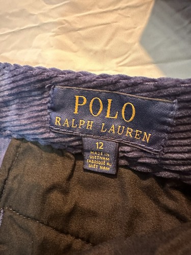 New Polo Ralph Lauren Boy’s Straight Fit Cotton Corduroy Pants - Navy - Size 12 - Picture 7 of 12