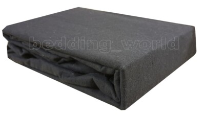 SCHWARZES FLANELL SPANNBETTLAKEN EXTRA TIEF 18'' BOX 100% WEICH WARM GEBÜRSTETE BAUMWOLLE