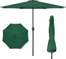 9FT Outdoor Patio Umbrella, Fresh Green Outdoor Table Umbrella with Push Button