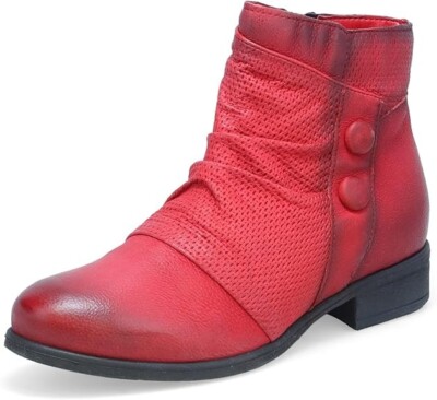 Miz Mooz Sallie Size EU 41 (US 9.5-10 M) Women's Leather Ankle Booties Scarlet