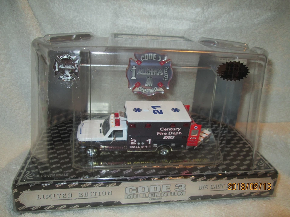 Ford F-350 92-97 millennium series purple ambulance RESCUE Code 3 TRUCK #21 1/64 - Image 2 of 4