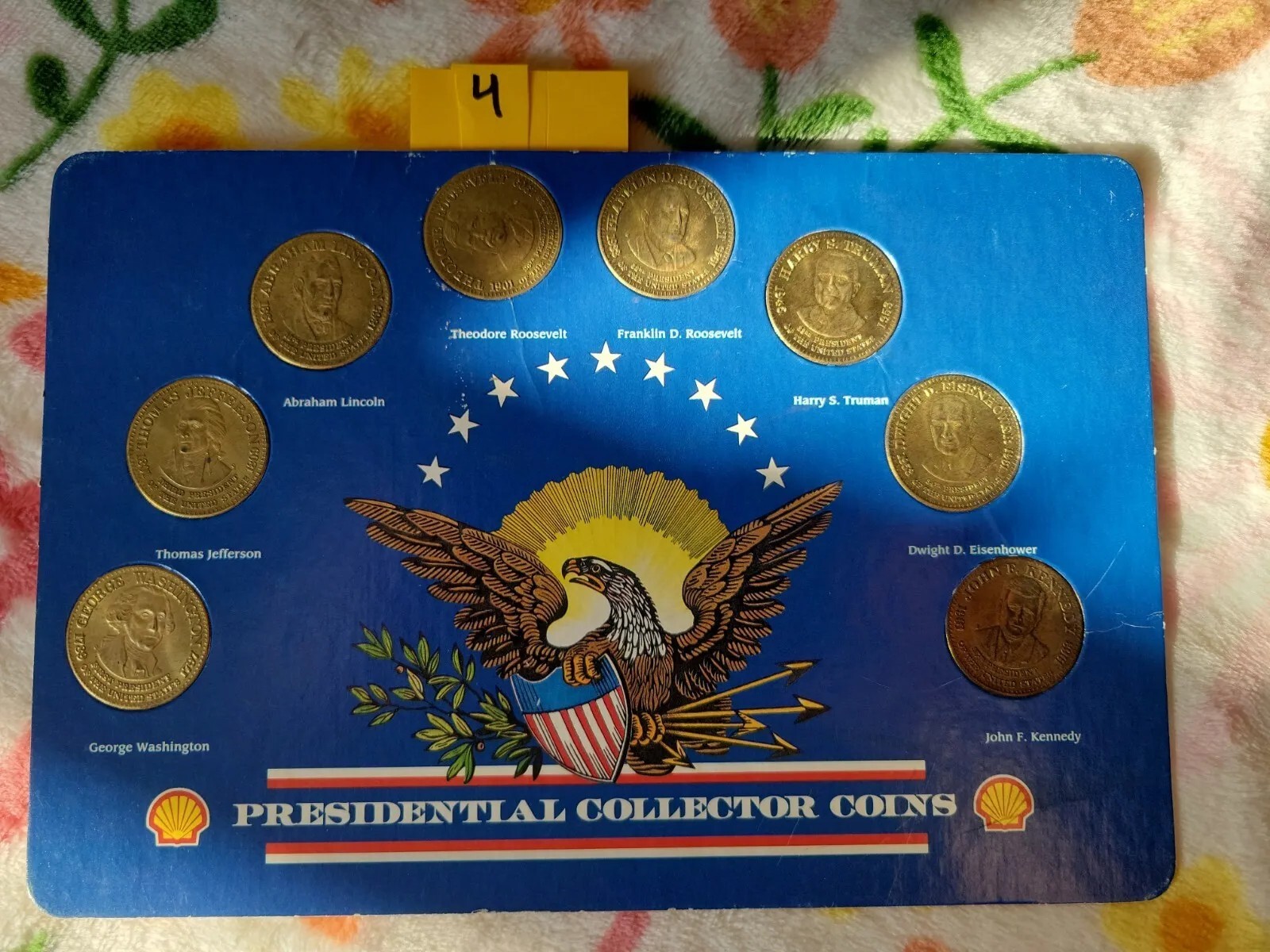 Vtg 1992 PRESIDENTIAL Collector COIN Token COLLECTION from SHELL GAS ...