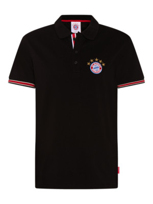 Original FCB FC Bayern München Herren Poloshirt Logo schwarz (Art.-Nr. 30425)