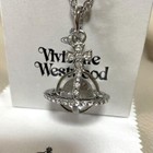 Collier Vivienne Westwood orbe globe argent transparent EN BOITE